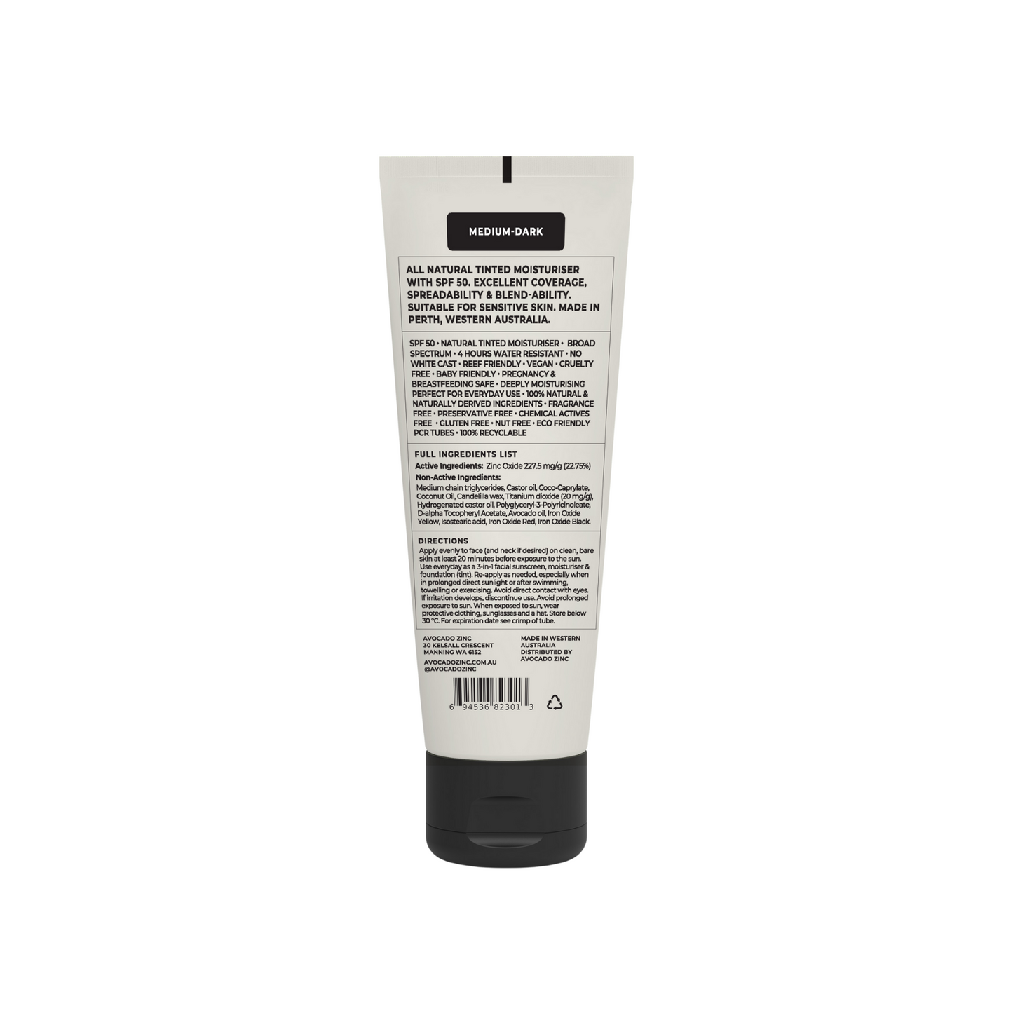 SPF 50 NATURAL TINTED MOISTURISER - LIGHT-MEDIUM