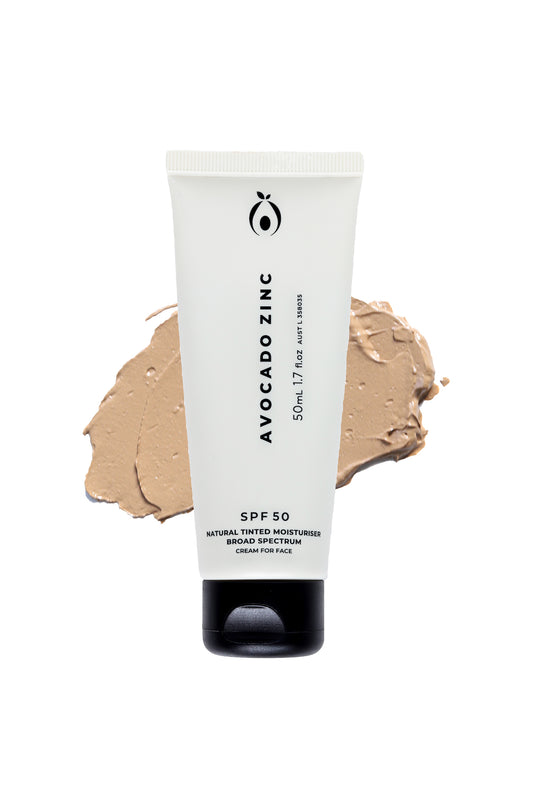 SPF 50 NATURAL TINTED MOISTURISER - MEDIUM-DARK